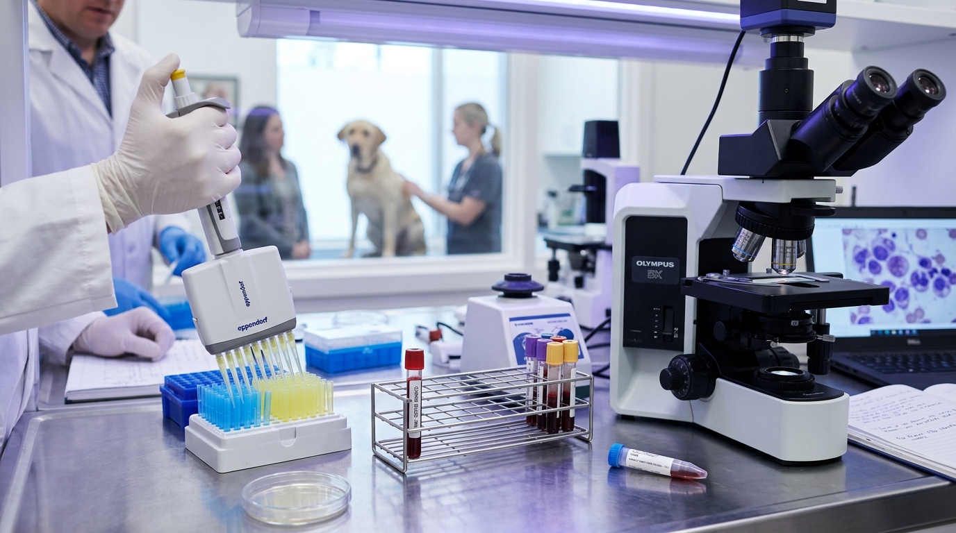 Análise laboratorial veterinária — SPI+VET